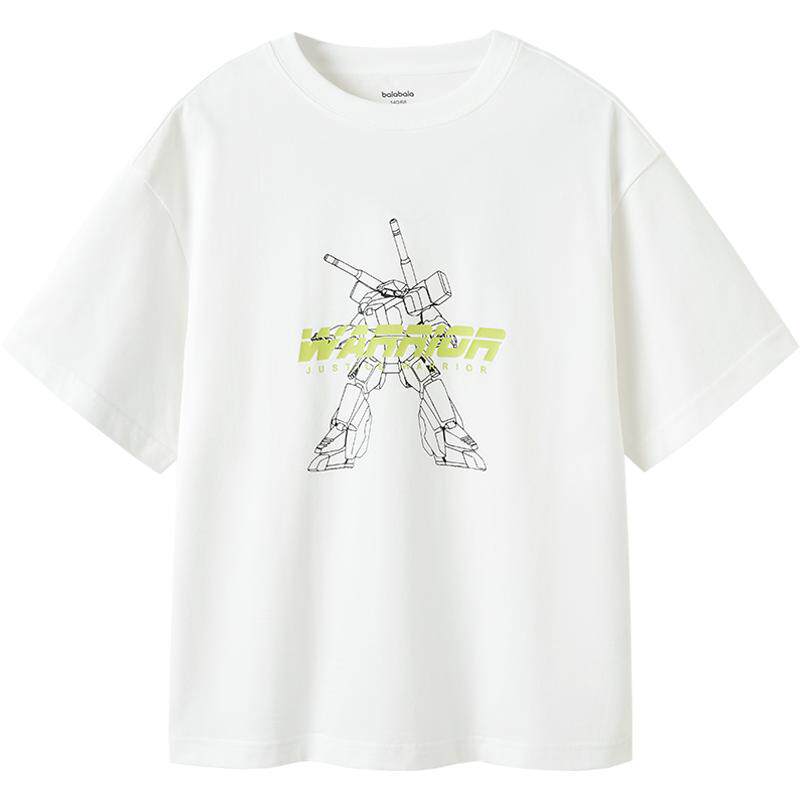 巴拉巴拉儿童短袖t恤男童女童白色打底衫宝宝亲子装夏季新款上衣