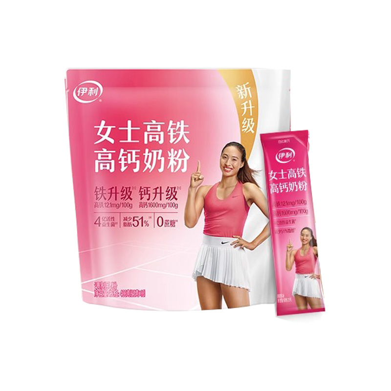 伊利女士高铁高钙奶粉营养早餐牛奶粉16条袋装官方正品成人大学生