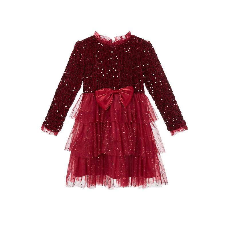 富罗迷周岁女宝礼服冬季新款红色好看新年洋气女孩公主女童连衣裙,童装/婴儿装/亲子装,连衣裙,淘宝优惠券,粉丝福利购,淘宝优惠卷