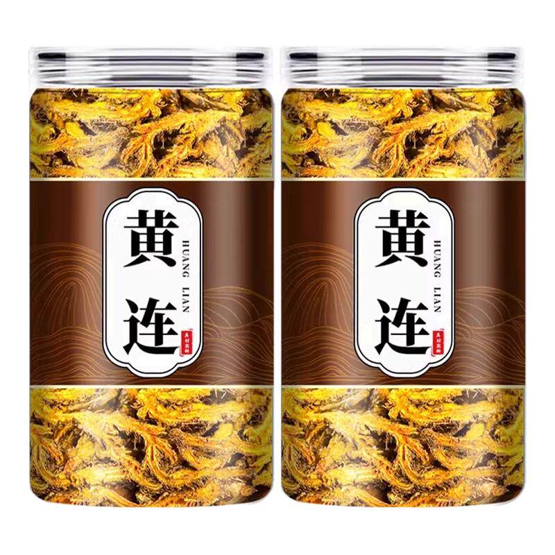 黄连中药材500g正品黄莲药材野生鸡爪川黄连黄莲片泡水喝泡茶肉桂