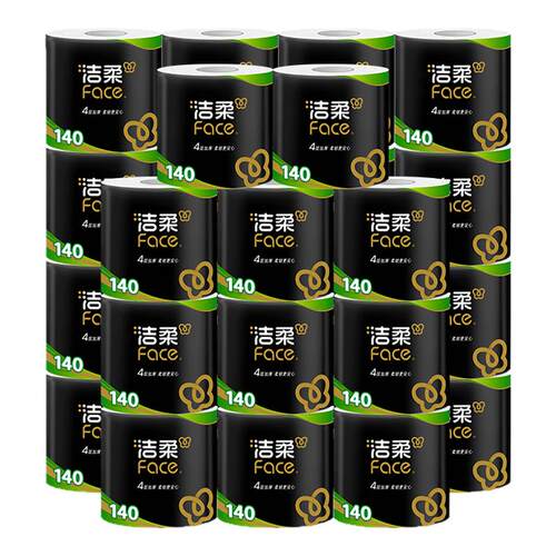 洁柔face卷纸140g加厚柔韧易冲散