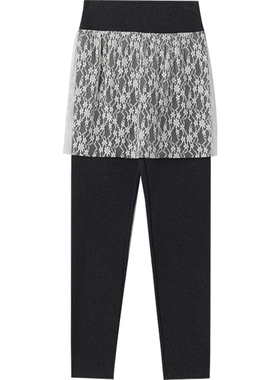 鲨鱼裤女外穿假两件屁帘打底裤裙2025冬新款加绒小个子瑜伽芭比裤