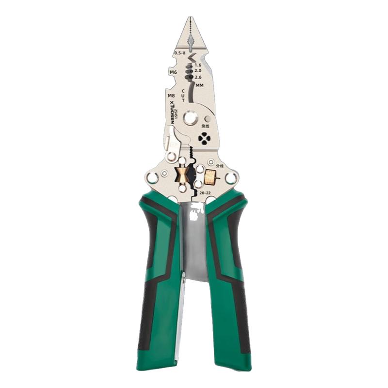 多功能带测电灯折叠电笔剥线钳