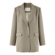 气质优雅百搭通勤外套 新款 秋水伊人宽松西装 领毛呢大衣女2025冬季