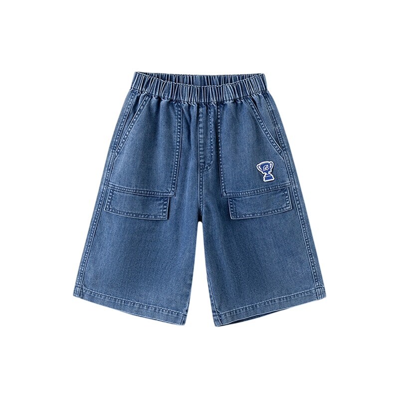 商场同款 巴拉巴拉童装儿童裤子夏季新款男童牛仔短裤中裤五分裤