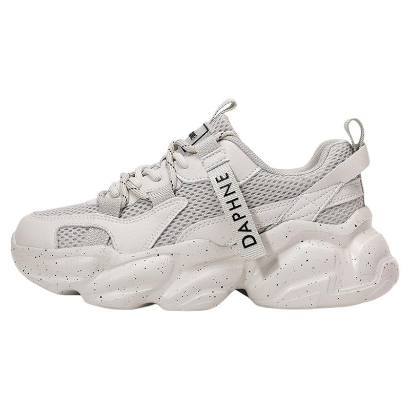 达芙妮增高厚底老爹鞋女2025秋冬加绒保暖女鞋百搭舒适休闲运动鞋