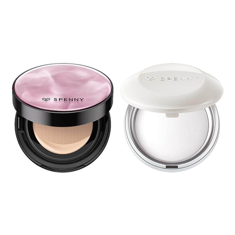 诗佩妮小透明绒雾气垫霜混干混油控油不卡纹烤粉柔纱粉饼定妆补妆