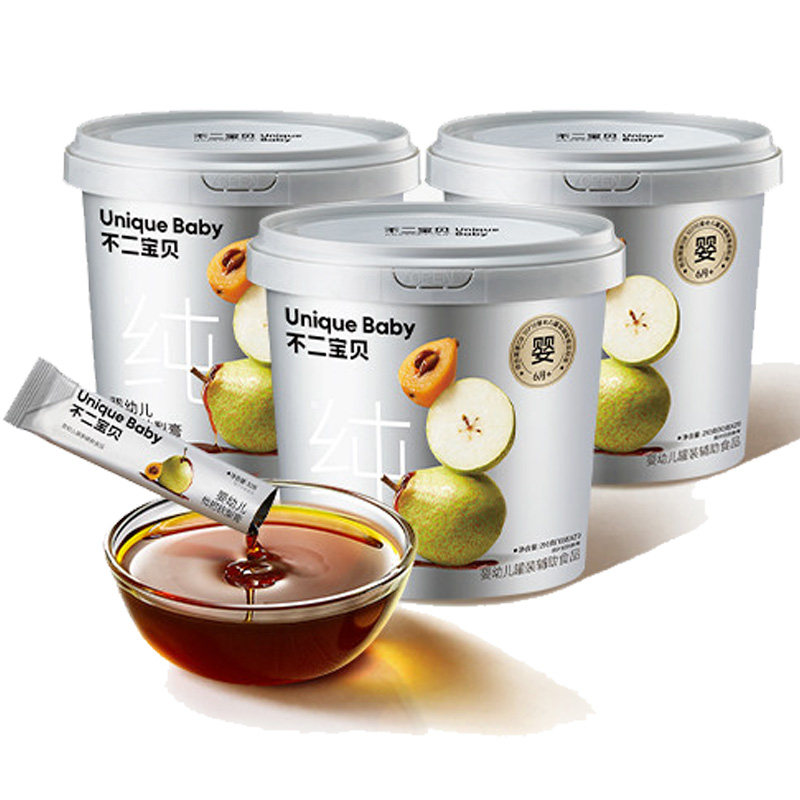 不二宝贝婴幼儿纯枇杷秋梨膏清润泡水冲饮料无添加蔗糖宝宝零食