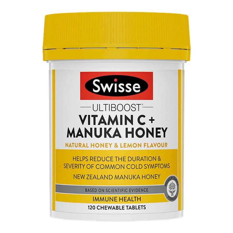 swisse麦卢卡维生素c片增强体质提高免疫力vc抵抗力美白淡斑正品