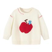 迷你巴拉巴拉男女童毛衫 2025秋冬季 纯棉里布萌趣动物图案宝宝毛衣