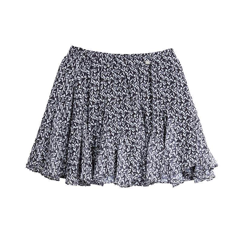 ELLE法式设计感碎花短裙女25秋季新款时尚别致伞裙小众a字半身