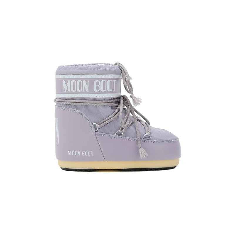 Moon Boot2025秋冬新款男女同款不分左右紫色ICON尼龙低帮雪地靴