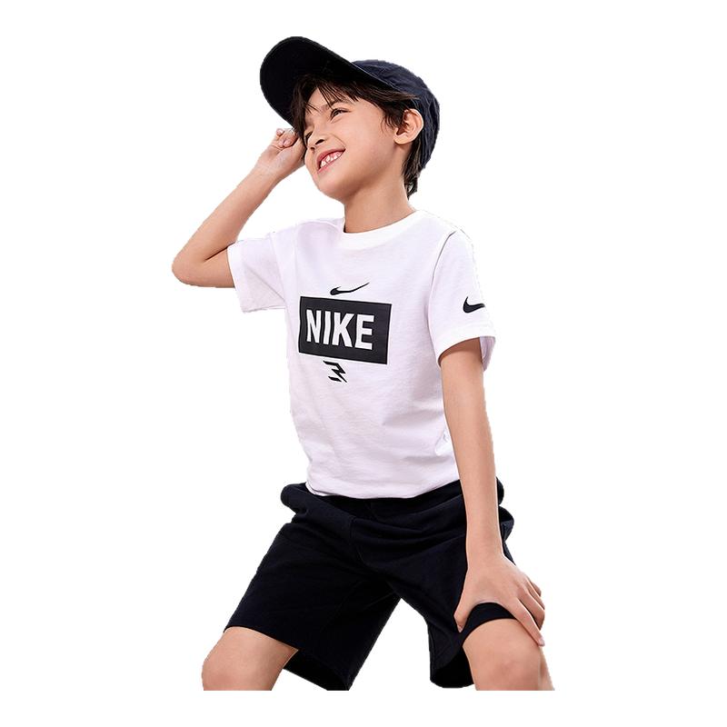 Nike 3brand儿童套装男童短袖T恤短裤五分裤子两件套夏季透气夏装