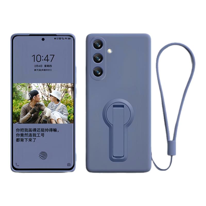 【旋转支架】适用三星A55手机壳Galaxy a54液态硅胶A52的保护套a53全包镜头防摔A52外壳超薄纯色简约男女软壳