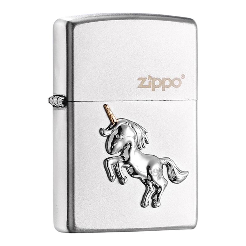 zippo打火机 幸运独角兽 正品zipoo防风煤油正版新年礼物送男友