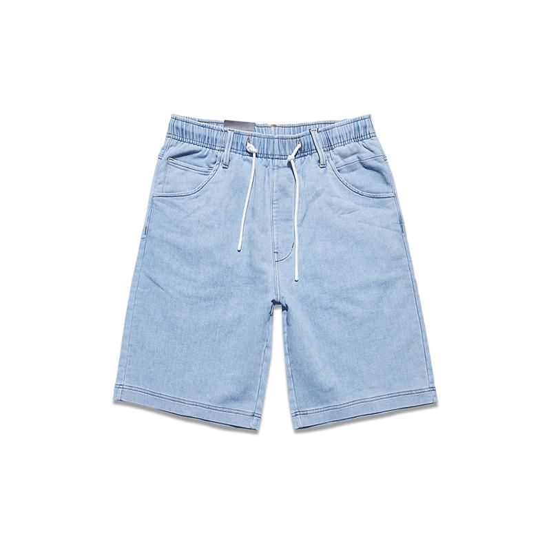 ABLE JEANS男士休闲宽松针织薄款直筒牛仔运动短裤