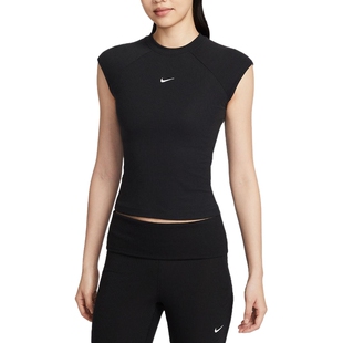 NIKE耐克女背心短袖2026春新款百搭训练运动休闲针织衫IF0243-010
