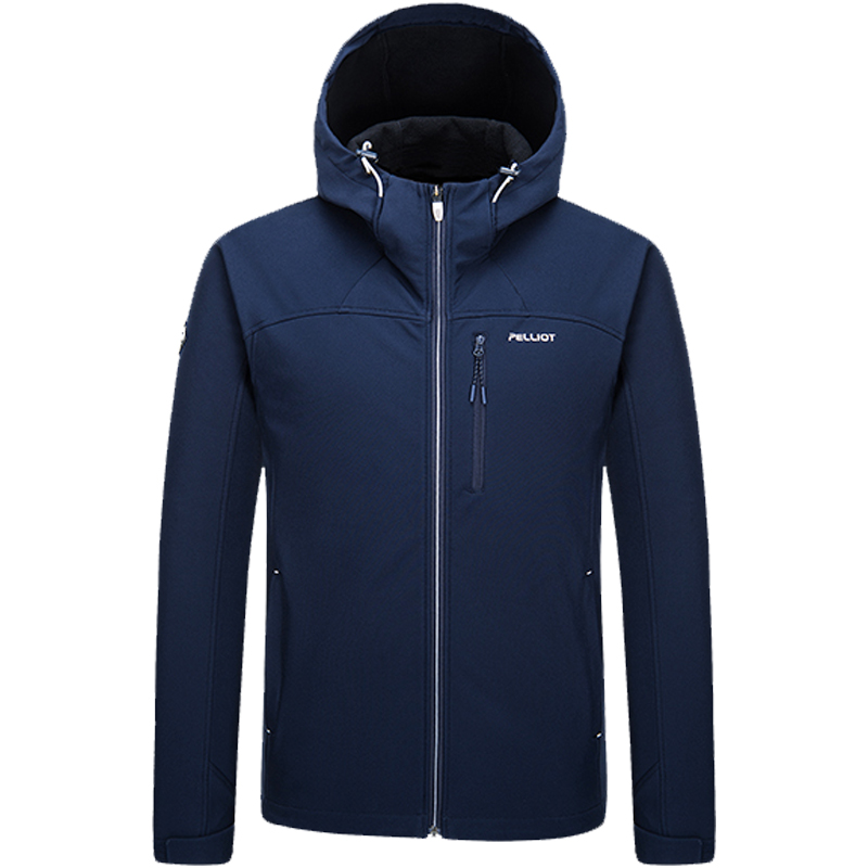 伯希和软壳冲锋衣男秋冬户外单层防风防雨水加绒加厚登山服外套女