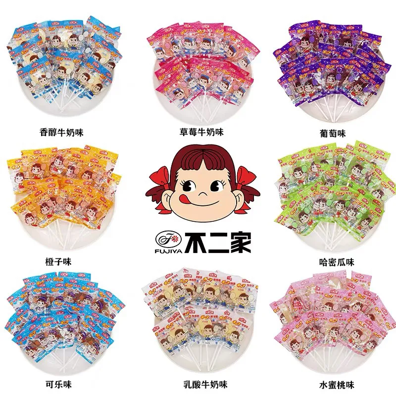 不二家棒棒糖散装水果糖圣诞糖果儿童零食多口味夹心硬糖喜糖批发