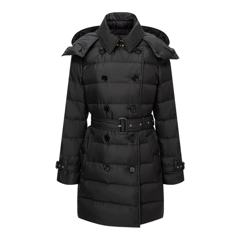 Scofield女装双排扣中长款羽绒服