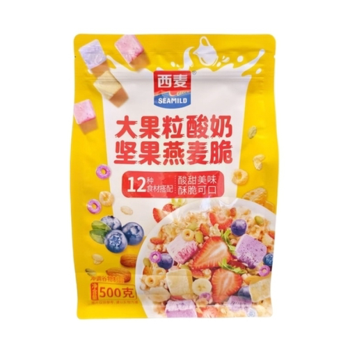 西麦大果粒酸奶坚果燕麦脆营养早餐即食冲饮代餐水果麦片多种谷物