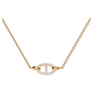 APM Monaco金黄色Maille Marine项链猪鼻子生日礼物官方旗舰店*