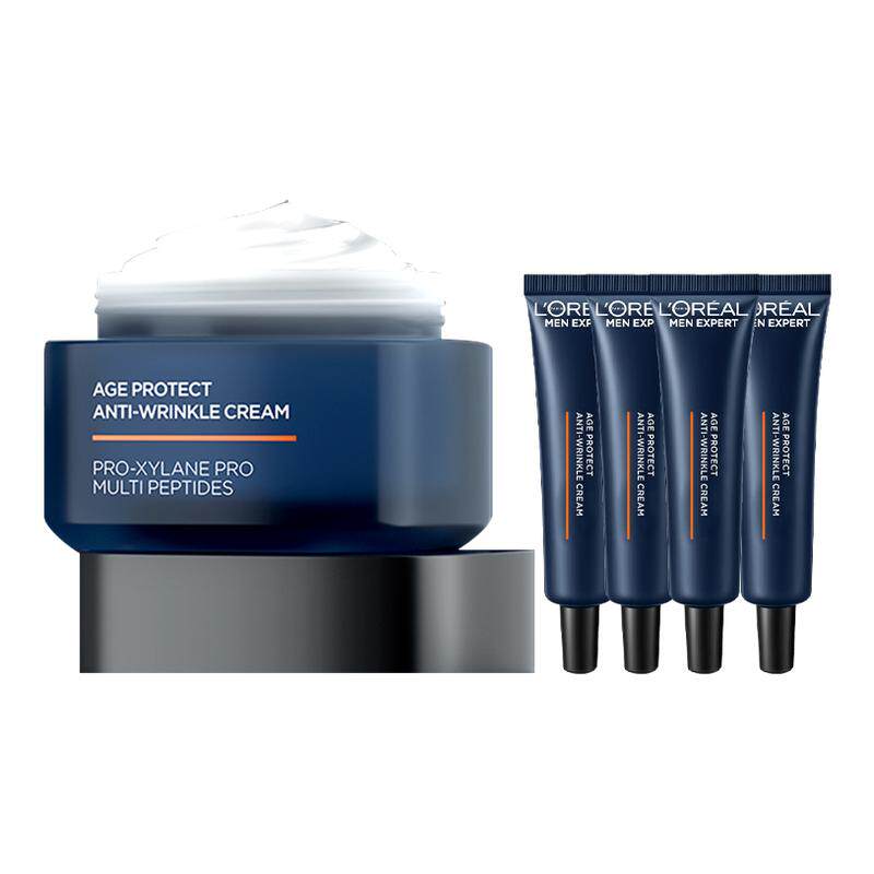 欧莱雅男士面霜青春肌源淡纹霜保湿霜50ml面部乳霜护肤品官方正品