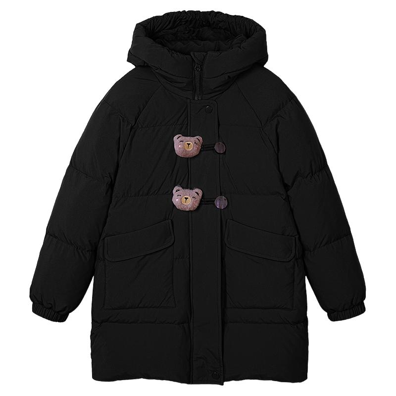 富罗迷儿童羽绒服2025冬季新款保暖加厚女款青少年宝宝中长款外套