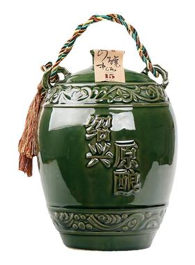 绍兴产黄酒 十五年陈绍兴原酿花雕酒1.5L3斤陶坛半甜糯米加饭老酒