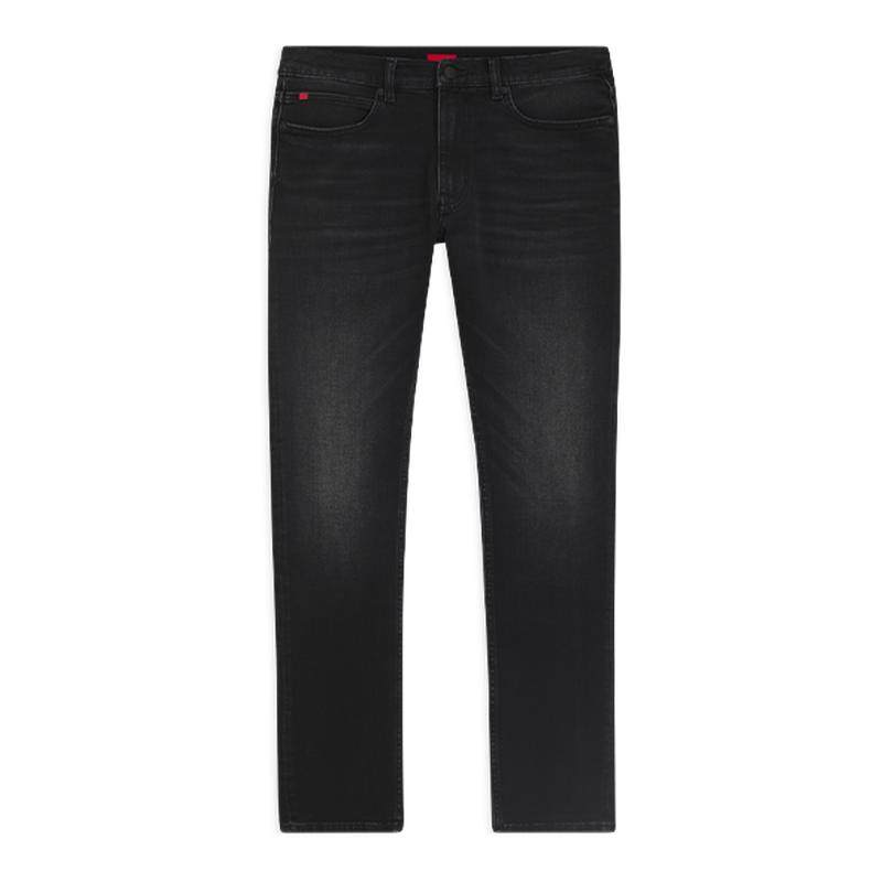 【直筒复古】HUGO雨果 男士冬款黑色复古水洗修身牛仔裤,男装,牛仔裤,淘宝优惠券,粉丝福利购,淘宝优惠卷