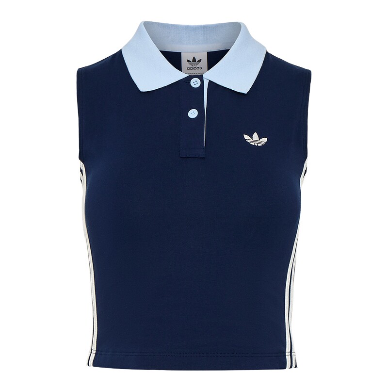 adidas阿迪达斯三叶草2026夏女针织运动无袖POLO领时尚
