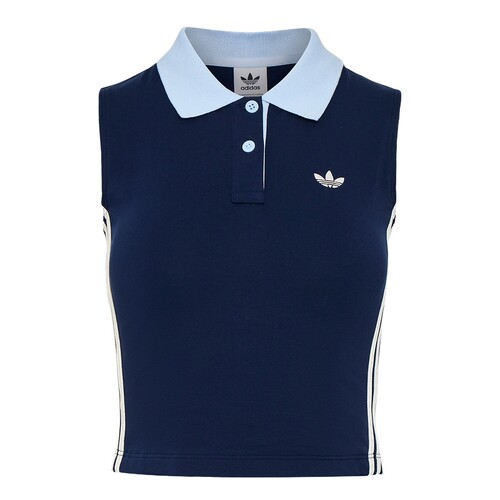 adidas阿迪达斯三叶草2026夏女针织运动无袖POLO领时尚背心KY5693