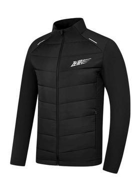 金标P棉|乔丹飞影跑步棉服男款防泼水体育生棉袄冬季保暖运动外套