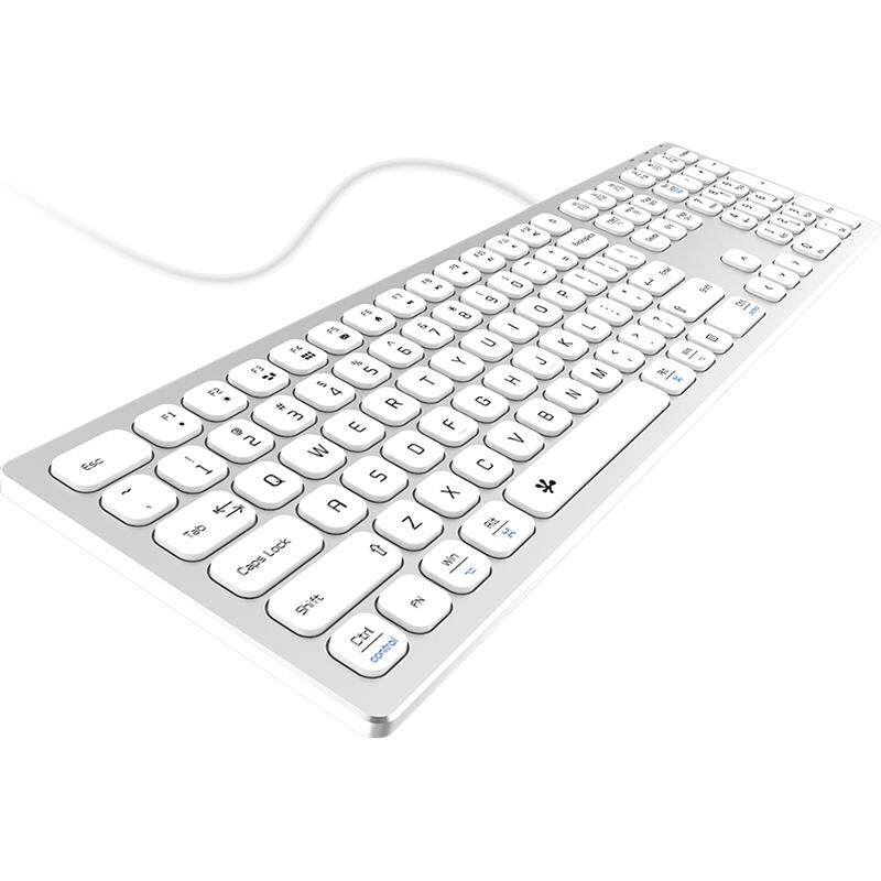 静音键盘有线办公游戏巧克力合金适用Mac苹果联想戴尔电脑笔记本