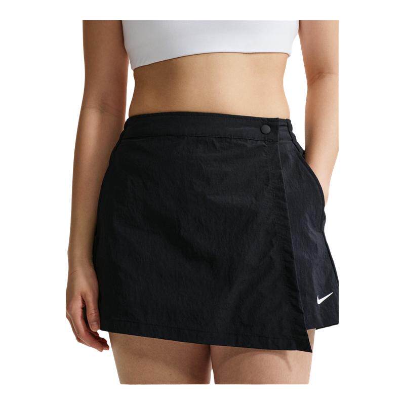 NIKE耐克女子夏季百搭黑色A字半身裙运动休闲短裤裙裤IR1649-010