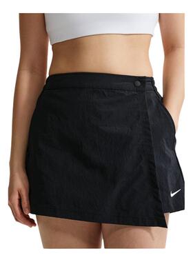 NIKE耐克女子夏季百搭黑色A字半身裙运动休闲短裤裙裤IR1649-010