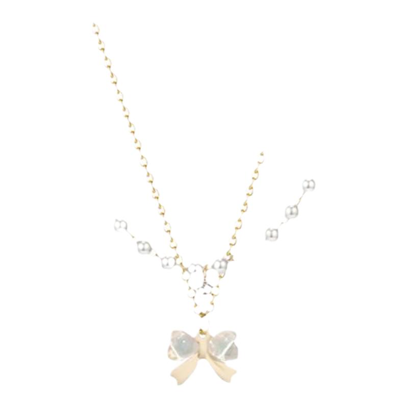 珍珠款双层叠戴项链女