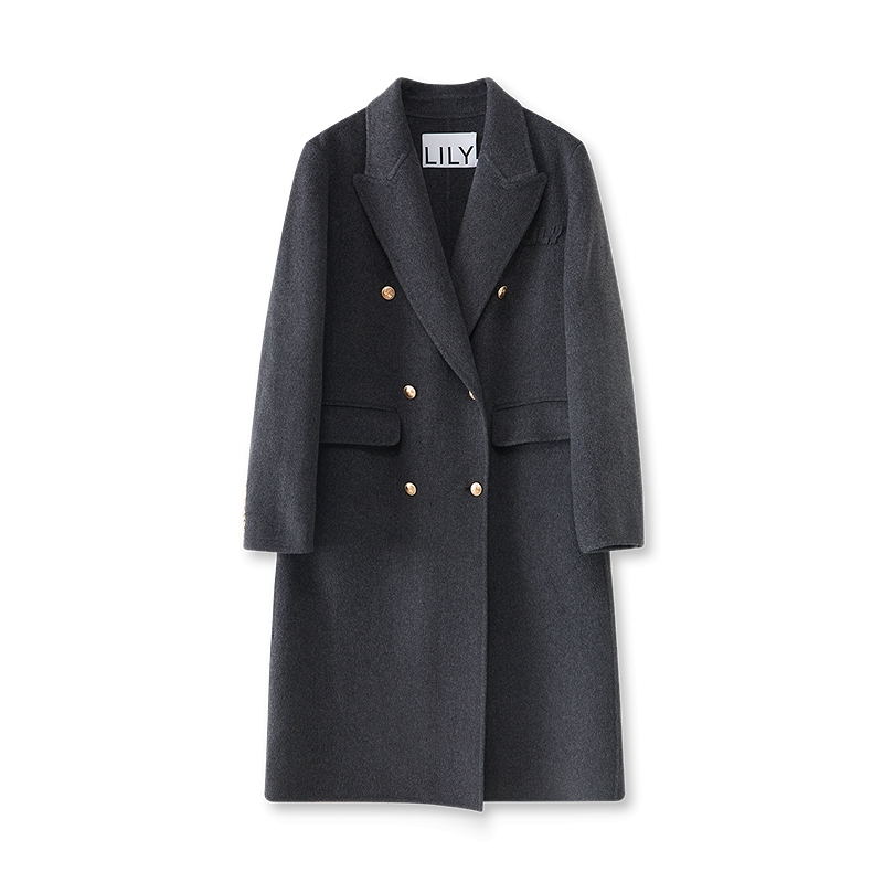 轻奢天丝绵羊毛LILY通勤毛呢大衣