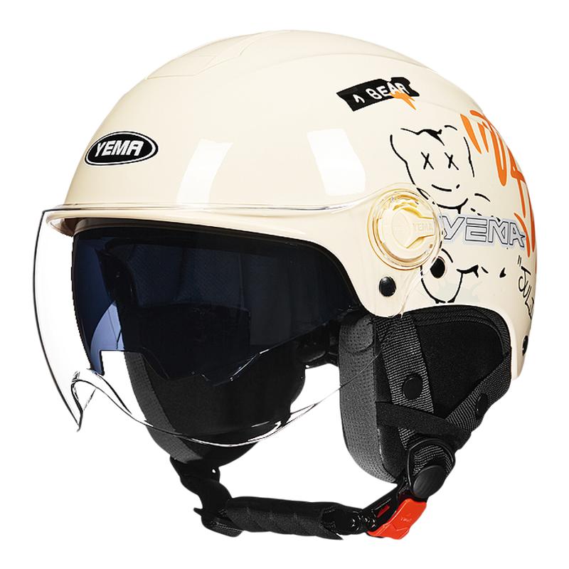 野马新国标3C认证头盔电动车女四季半盔男电瓶车夏季摩托车安全帽