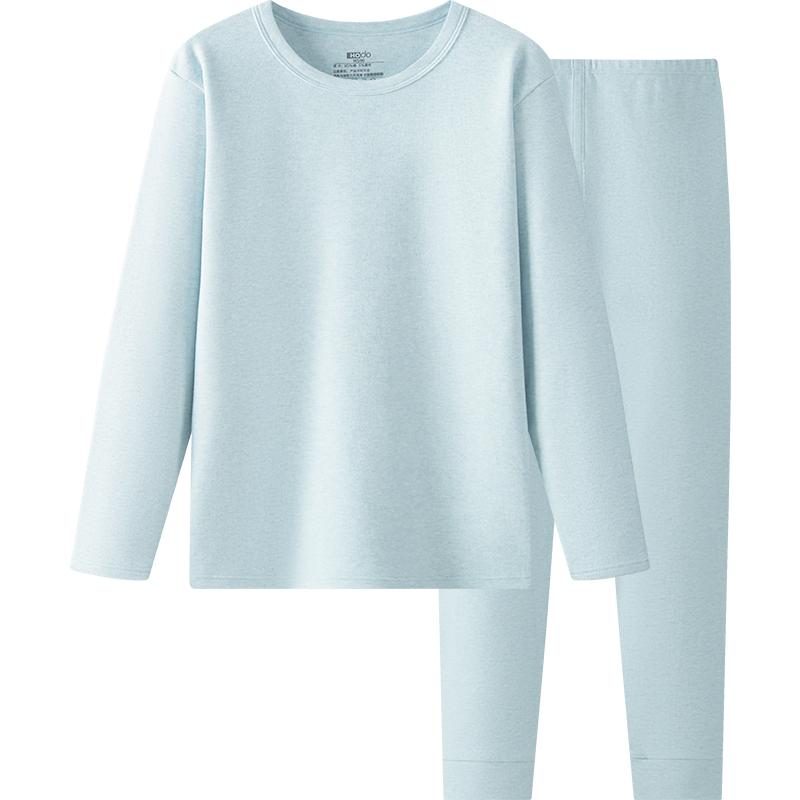 红豆绒棉花糖内衣青少年色纺磨毛初中高中学生少女秋衣秋裤棉毛衫