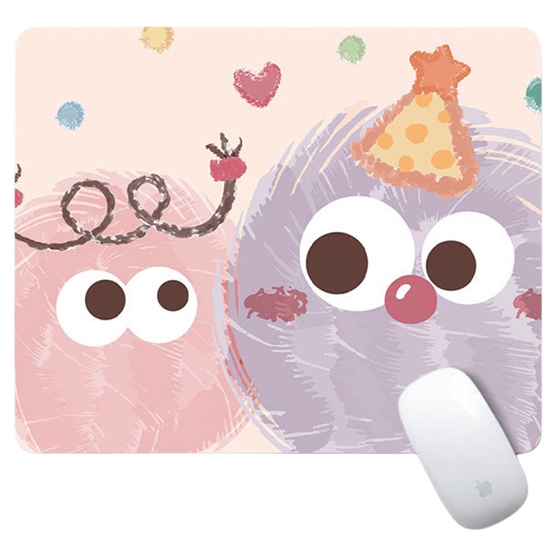 鼠标垫女生高颜值办公室鼠标垫小号卡通值创意超大加厚卡通锁边