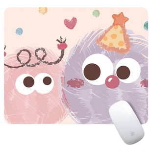 鼠标垫女生高颜值办公室鼠标垫小号卡通值创意超大加厚卡通锁边