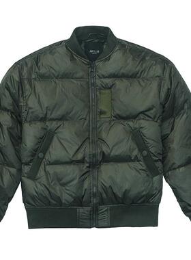 AKCLUB男装秋冬季新款复古MA-1美式潮流休闲飞行员短款羽绒服男士