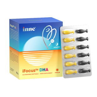 【自营】inne因你学神DHA学生备考补脑记忆力专利鱼油dha60粒/盒