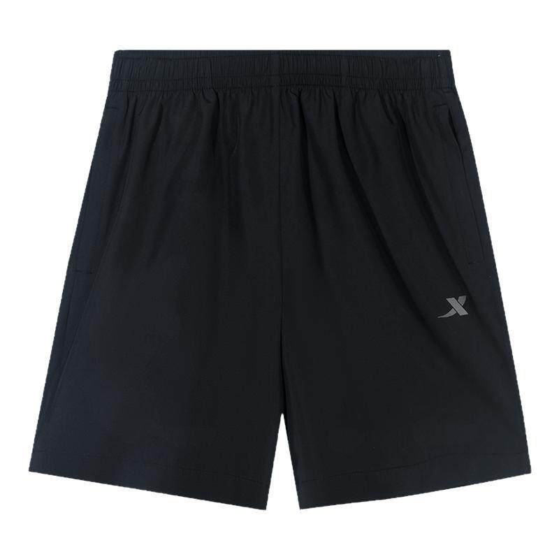 特步短裤女夏季冰丝速干透气五分裤官方旗舰店正品黑色跑步运动裤