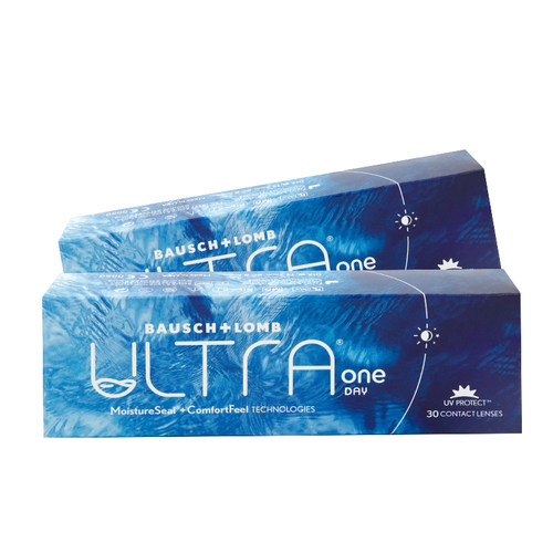 博士伦隐形眼镜奥澈ULTRA日抛透明隐形眼镜2盒60片