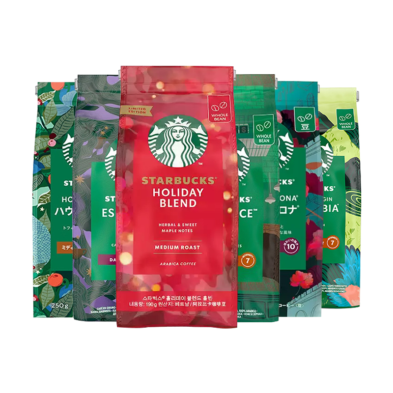 星巴克咖啡豆粉200g原装进口派克市场意式浓缩手冲现磨美式中深度