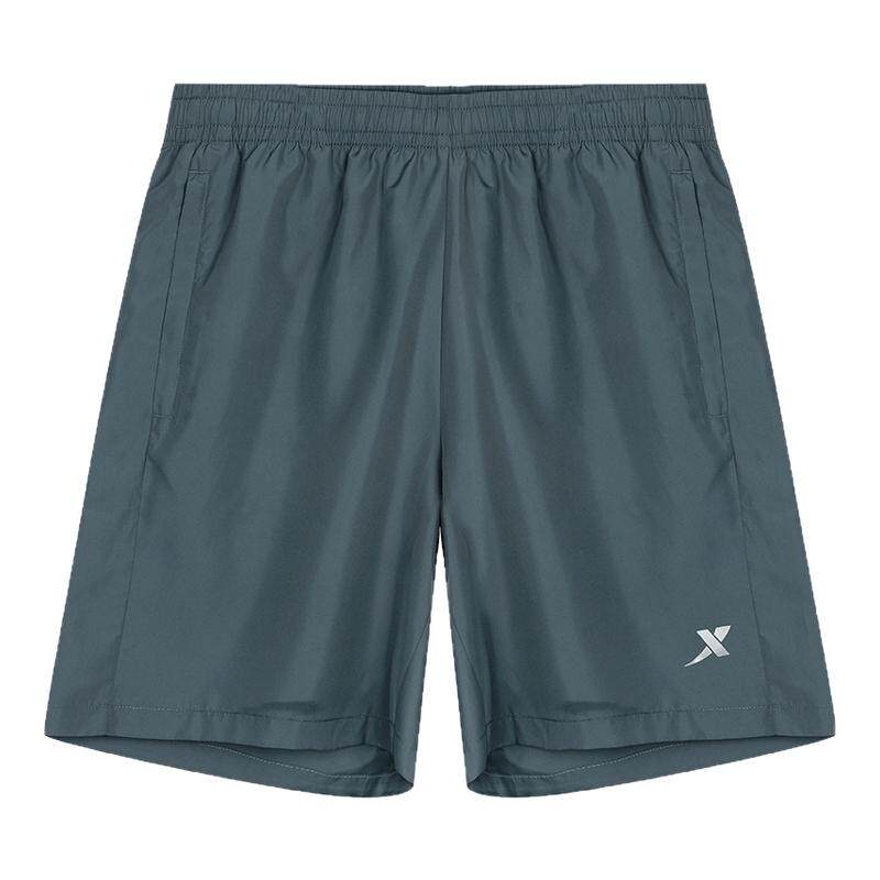 特步灰色短裤男士夏季五分裤冰丝薄款透气正品外穿速干休闲运动裤