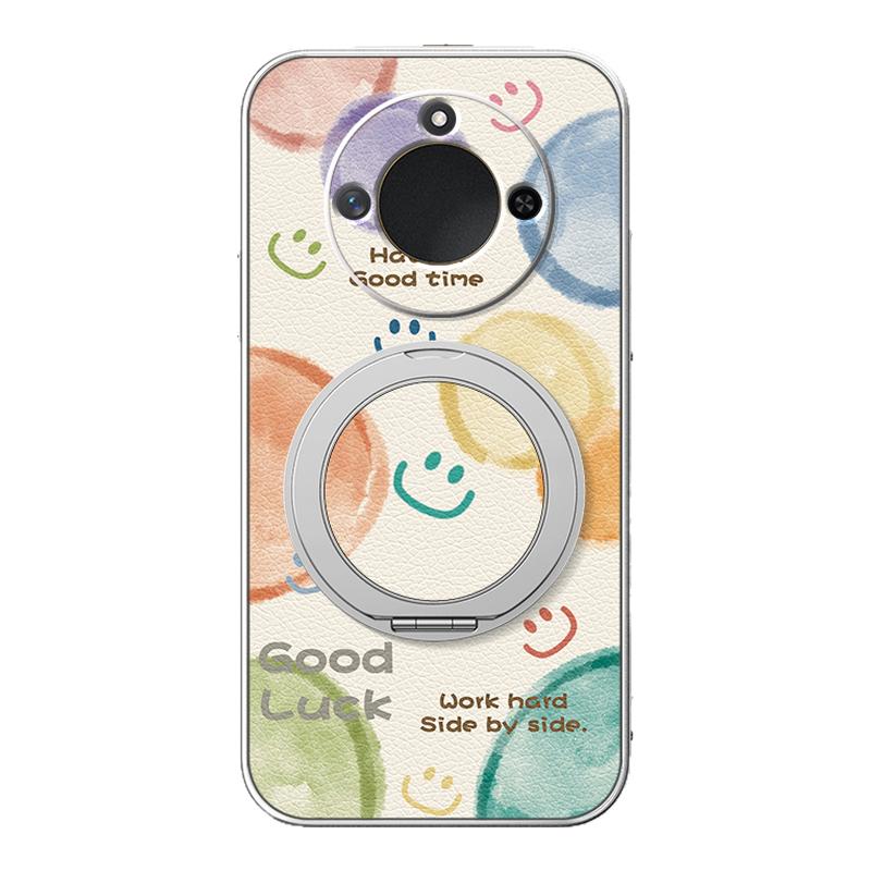 适用荣耀x70手机壳华为x60pro可爱x50/x40gt新款x30i磁吸支架旋转x20se女款卡通v40轻奢版小羊皮防摔