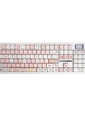 旗舰狼蛛F108pro无线蓝牙2.4三模机械键盘MOA键帽kitty主题客制化